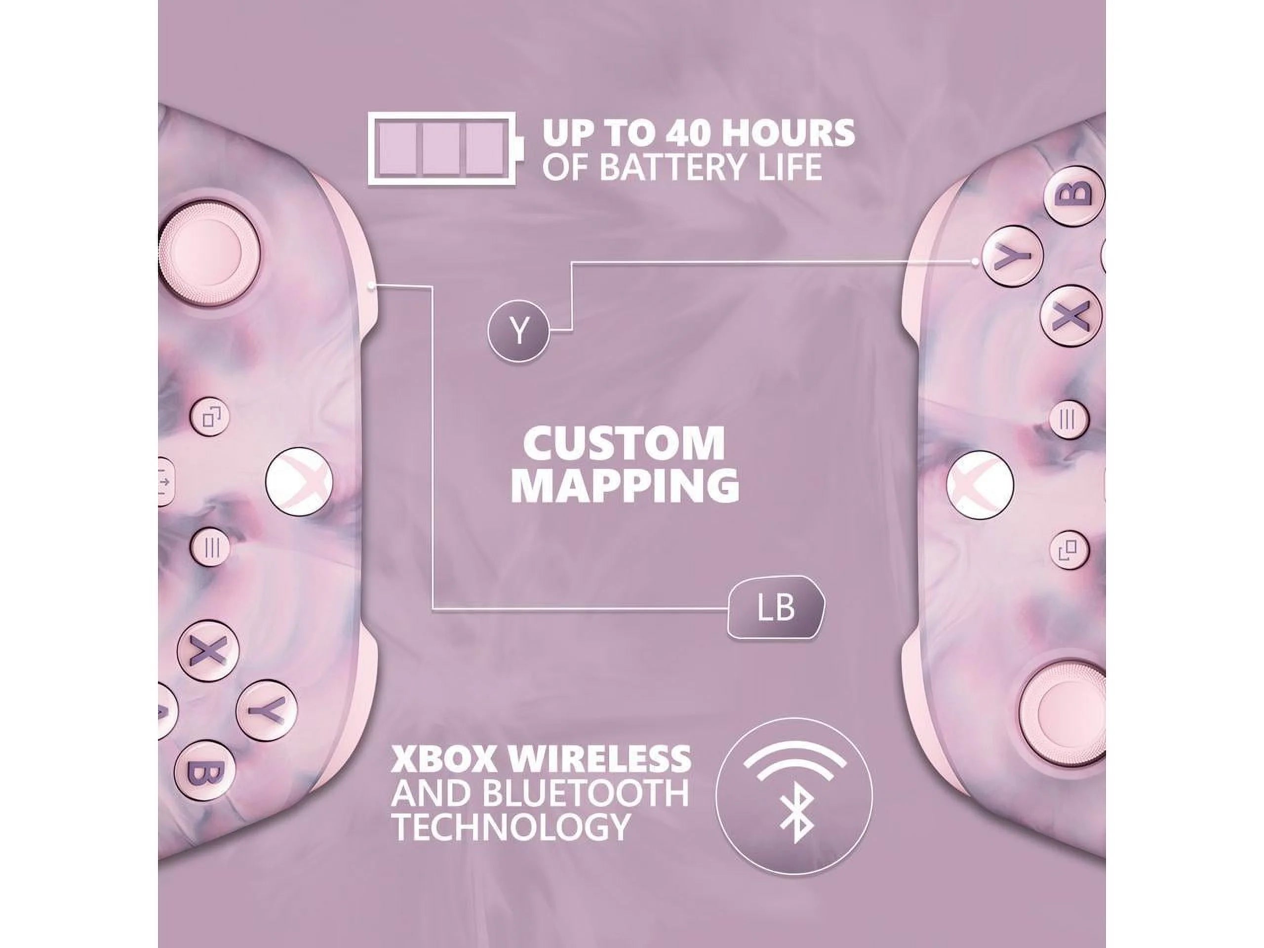 Wireless Controller with Bluetooth, Hybrid D-Pad, Textured Grip A166