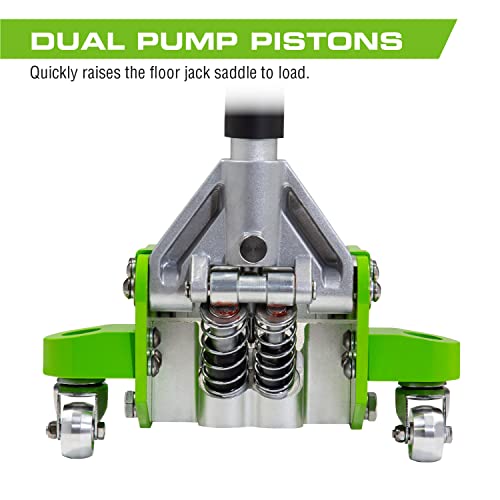 3-Ton Quick Rise Aluminum Floor Jack with Dual Pump Pistons P546655
