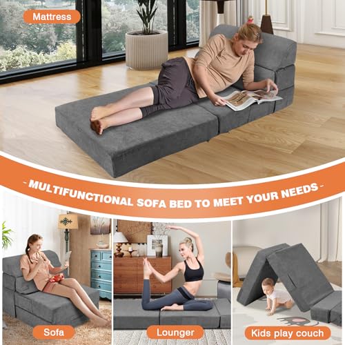 Folding Sofa Bed Convertible Sleeper Chair with Back Support I89003