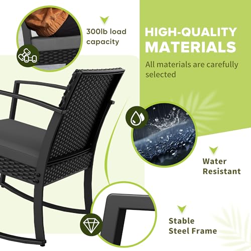 Outdoor Bistro Set 3 Piece with Cushions and Table C662