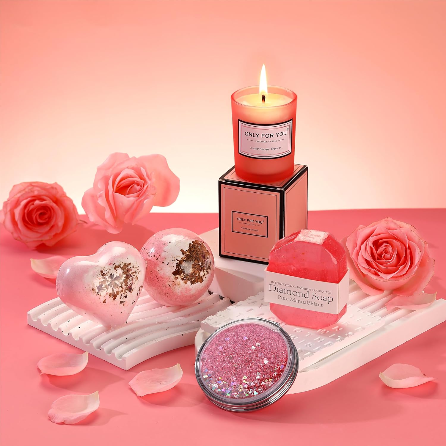 Rose Bath Relaxing Gift Set for Women W8775
