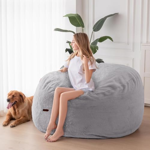 Giant Bean Bag Chair Bed for Adults, Convertible Floor Sofa Mattress R473823
