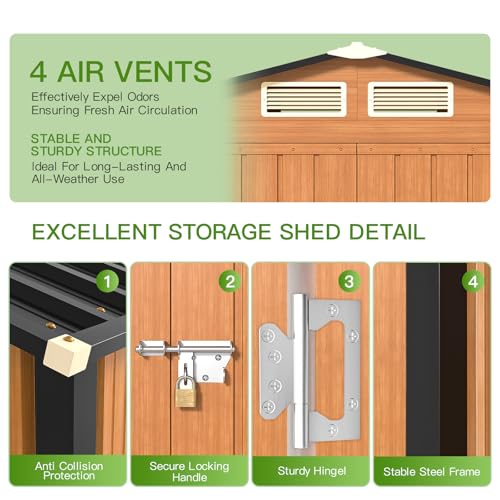 Metal Storage Shed 5x3 ft with Lockable Door for Garden and Backyard B82351