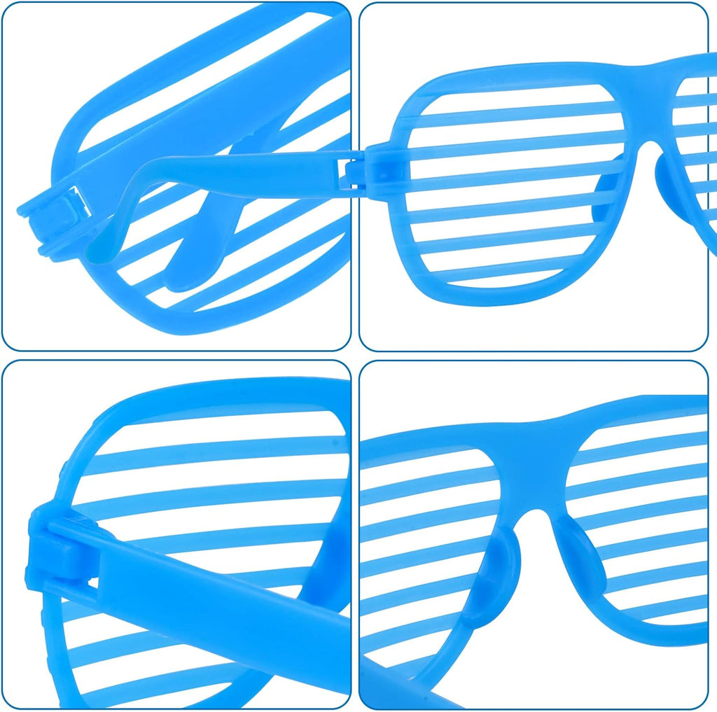 15 Pack Shutter Shades Glasses for Kids Adults Neon Party Sunglasses X660