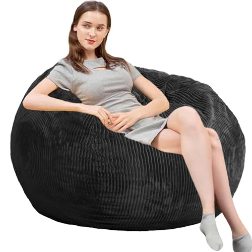 Faux Fur Bean Bag Chair for Adults with Filling Q65946