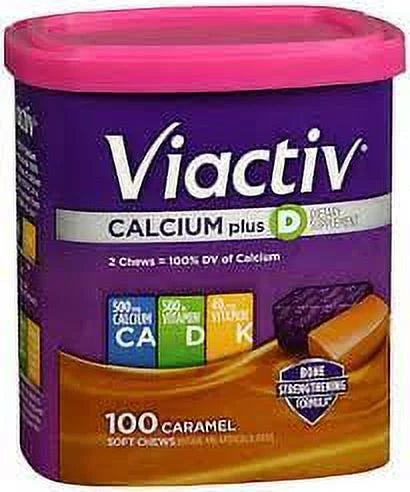 Calcium Plus D Soft Chews, Caramel, 100 Count (Pack of 2) P530