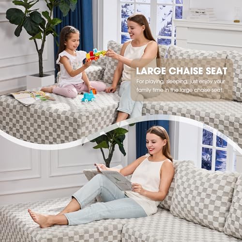 Modular L-Shape Sectional Sofa with Oversized Chaise A47792