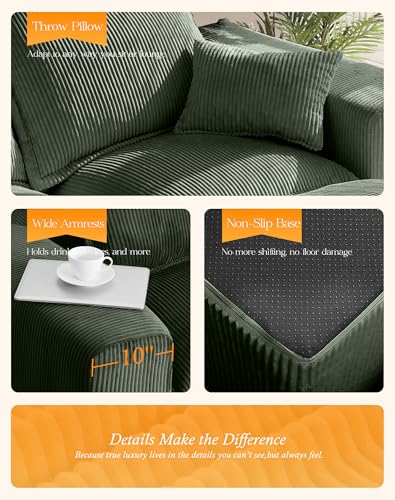 Modular Sectional Sofa with L-Shape Chaise, Deep Seat, No Assembly Required M95554