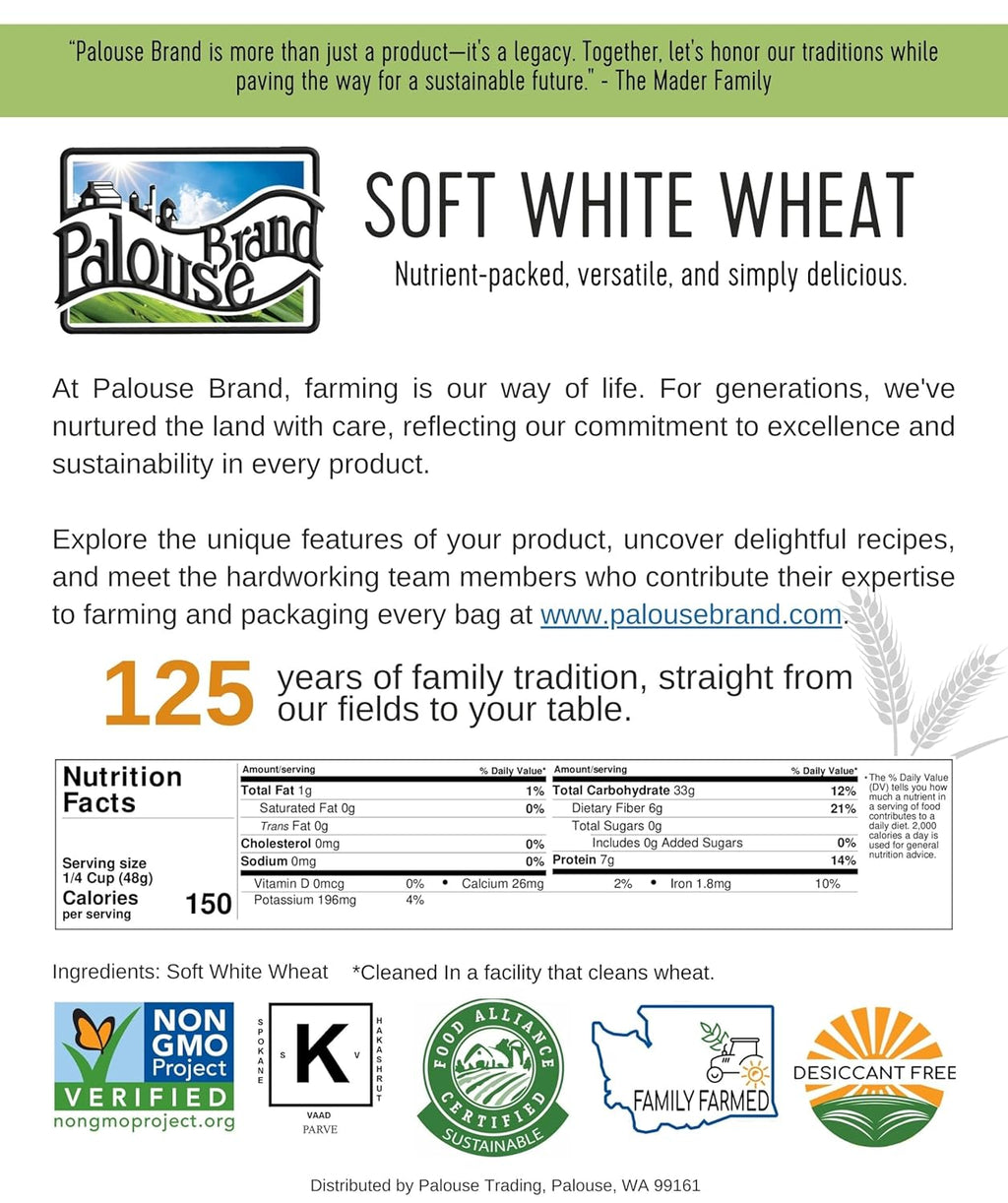 Soft White Wheat Berries 25 lbs Bulk J62368