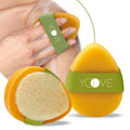 Yoove Turmeric And Kojic Acid Soap with Exfoliating Scrubber, Elastic Grip, Teardrop Shape - Gentle Cleanser Soap Bar from Natural Ingredients, Clear Dark Spots And Acne for Radiant Even Skin, 3-Pack