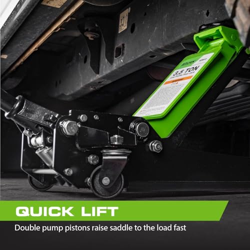 3-Ton Quick Rise Aluminum Floor Jack with Dual Pump Pistons P546655