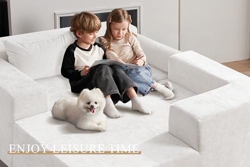 L-Shape Modular Sectional Sofa with Deep Seat, No Assembly Required C597556