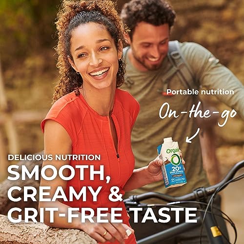 Organic Vegan Protein Shake, Creamy Chocolate, 20g Plant Based Protein, 11 Fl Oz (Pack of 12) D414668