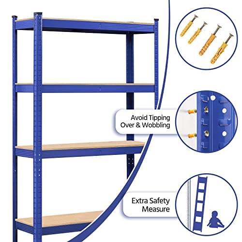 5-Tier Adjustable Metal Shelving Unit for Garage, Pantry, and Warehouse M7734