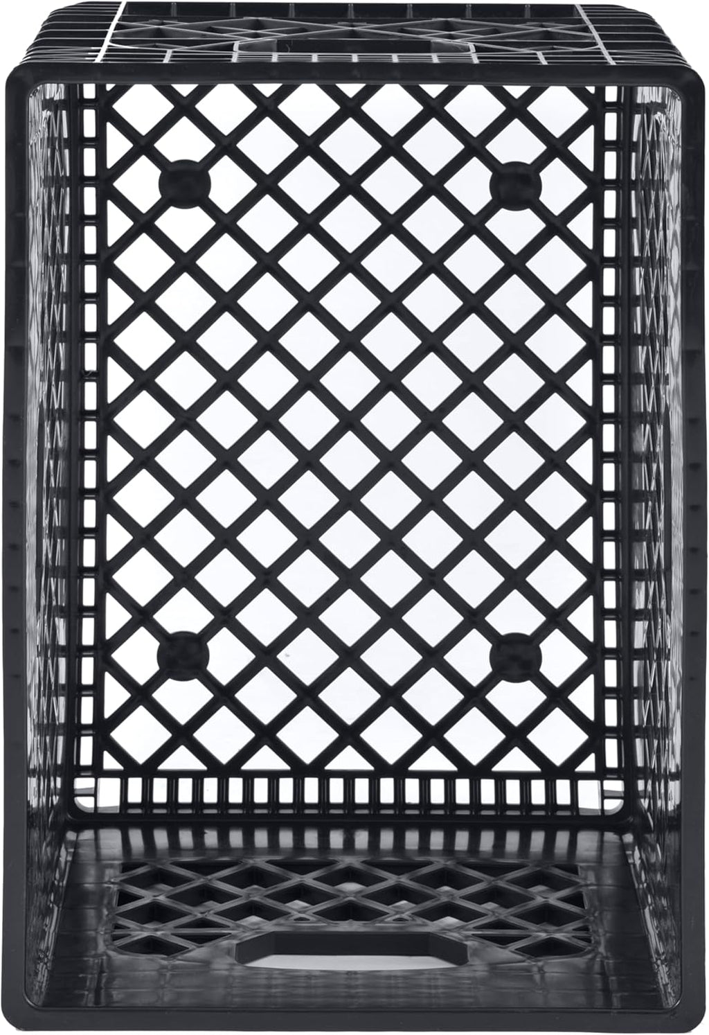 24QT Plastic Heavy-Duty Milk Crate, Black Y977