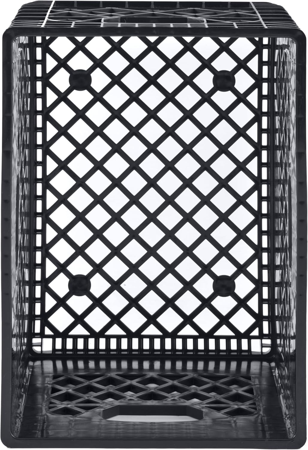 24QT Plastic Heavy-Duty Milk Crate, Black Y977