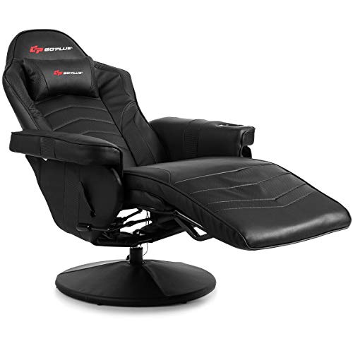 Massage Gaming Chair with Adjustable Backrest and Footrest G669073