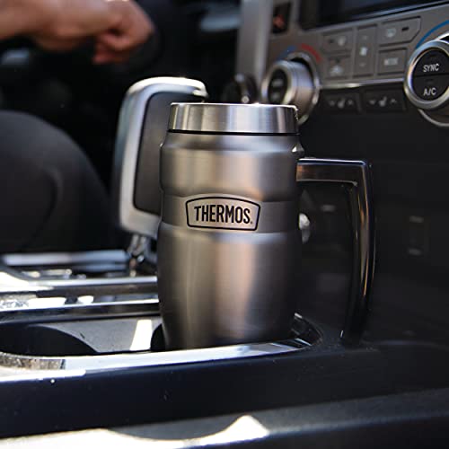 16 oz Vacuum-Insulated Travel Mug, Matte Stainless Steel S230