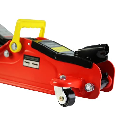 Heavy Duty Hydraulic Floor Jack, Low Profile Steel Racing Jack, 2 Ton Capacity, Blue H1350