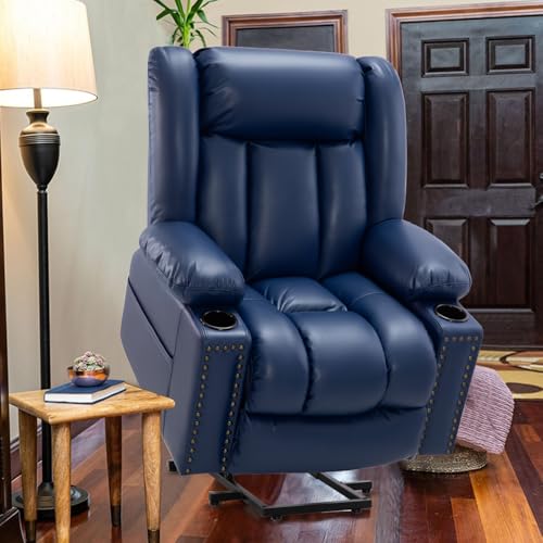 Power Lift Recliner Chair for Elderly with Heat and Massage, Adjustable Positions, Dark Brown P618617