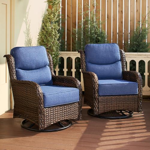 Outdoor Wicker Conversation Set with Cushions, 7 Pieces P4930