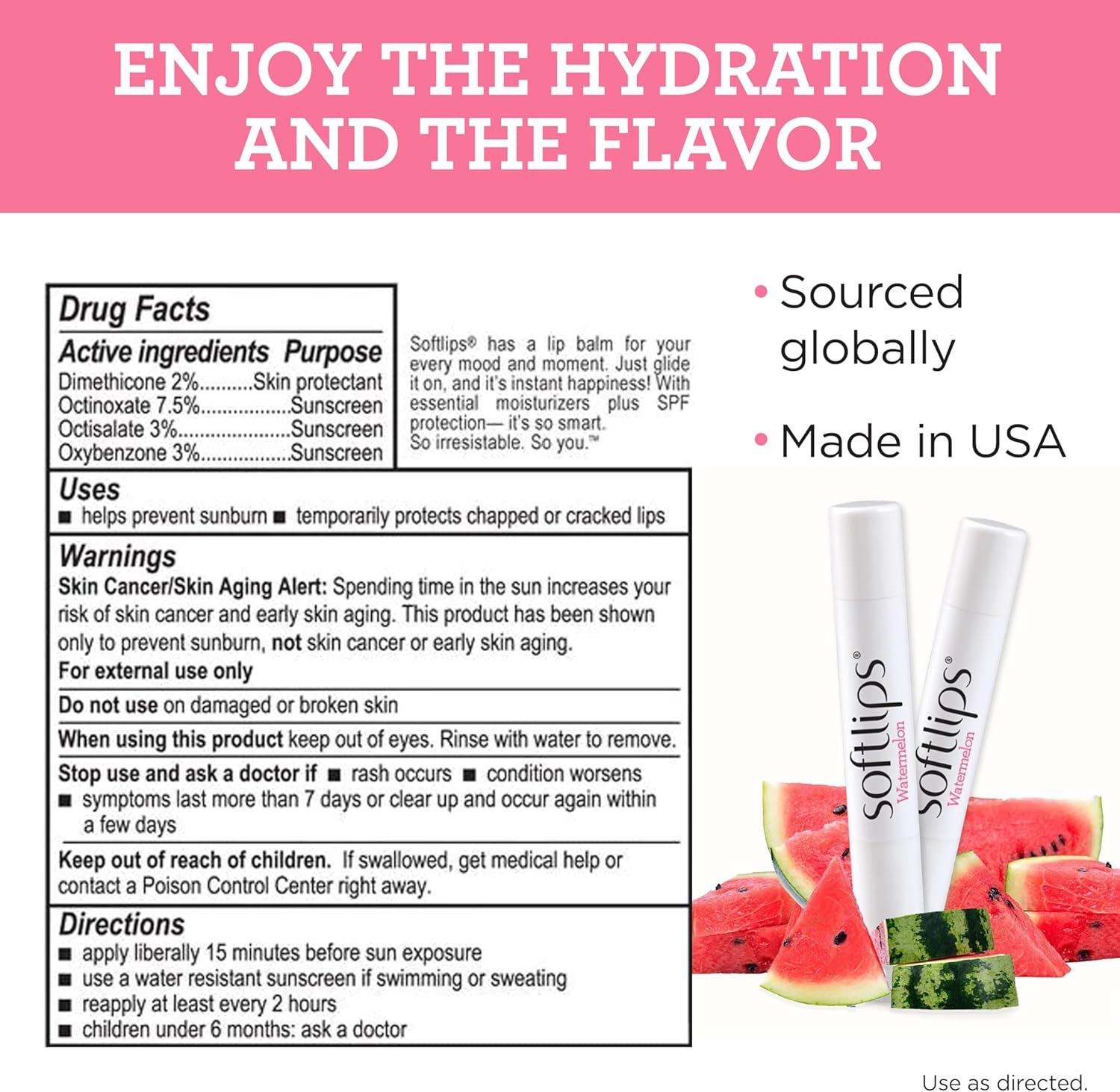Watermelon Lip Balm 2-Pack with SPF 20 J65603
