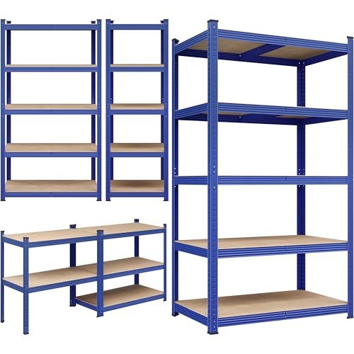 5-Tier Adjustable Metal Shelving Unit for Garage, Pantry, and Warehouse M7734