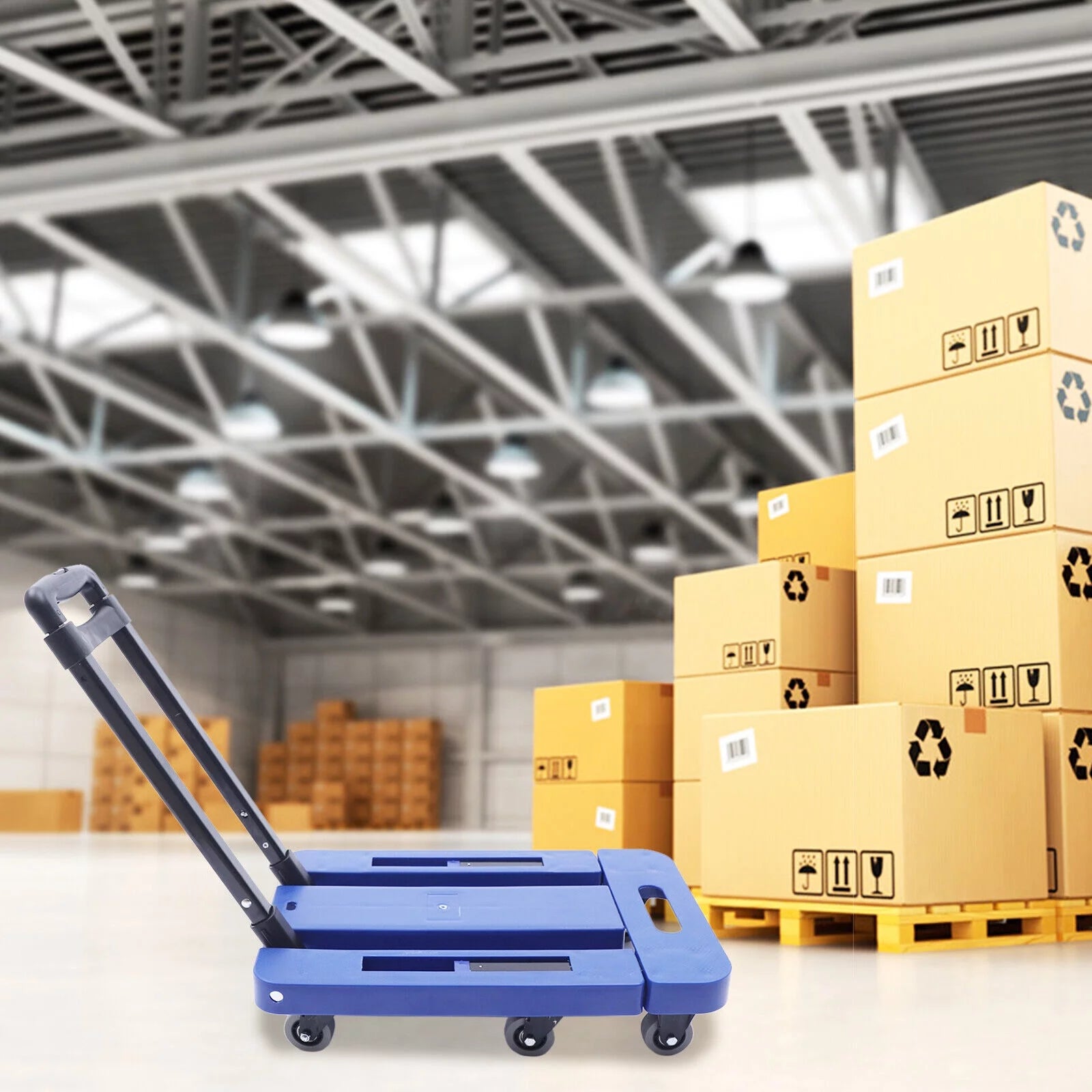 Folding Dolly Trolley with 6 Wheels R649