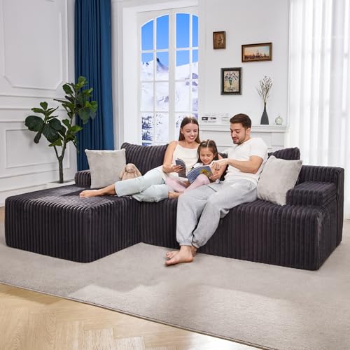 Modular L-Shape Sectional Sofa with Oversized Chaise A47792