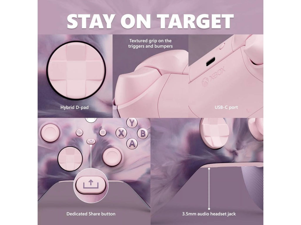 Wireless Controller with Bluetooth, Hybrid D-Pad, Textured Grip A166