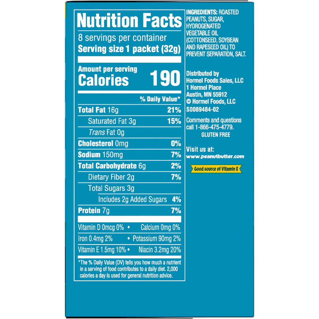 Creamy Peanut Butter Squeeze Packs, 1.15 oz (64 Pouches) X665