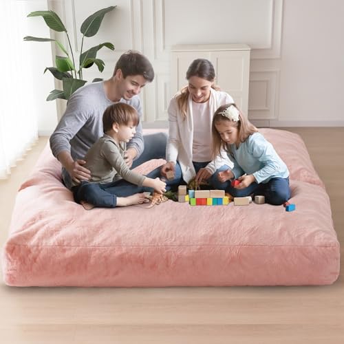 Giant Bean Bag Chair Bed for Adults, Convertible Floor Sofa Mattress R473823
