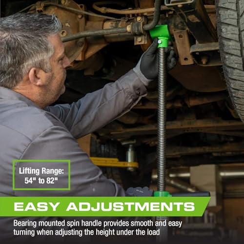 Underhoist Support Stand, Adjustable Height, Heavy-Duty Steel Base O748713