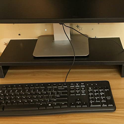 Wooden Monitor Stand Riser with LED Shelf for Desk W4936