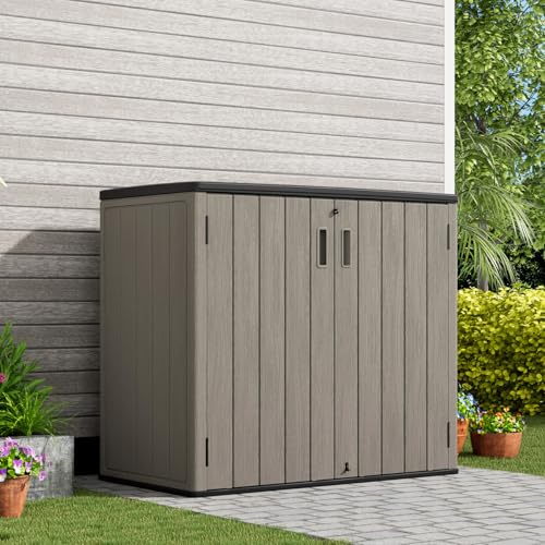 Outdoor Vertical Storage Shed, 57 Cu.ft, Waterproof, Lockable, Brown G868262