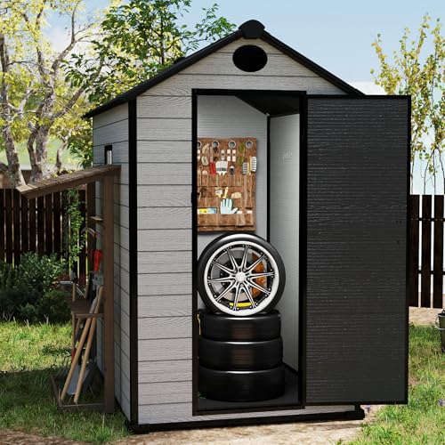 Resin Outdoor Storage Shed with Floor and Lockable Door G844