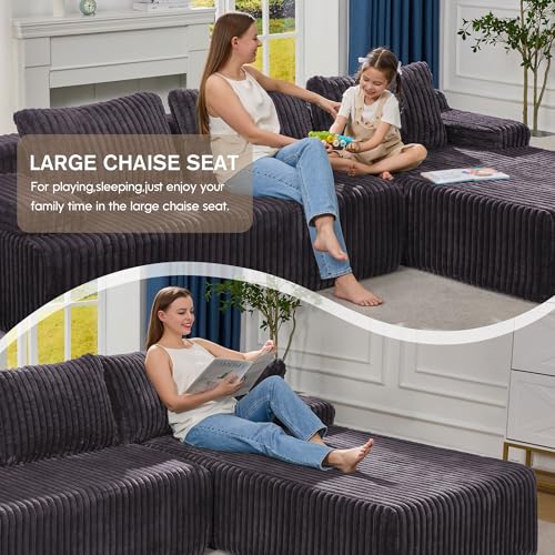 Modular L-Shape Sectional Sofa with Oversized Chaise A47792