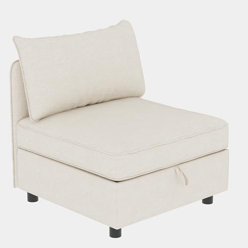 Modular Storage Sectional Sofa with Movable Ottomans, U-Shaped Chenille U839651