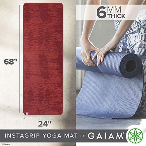 Yoga Mat 6mm Extra Thick Non Slip Textured Exercise Mat for Yoga & Floor Workouts Q5775