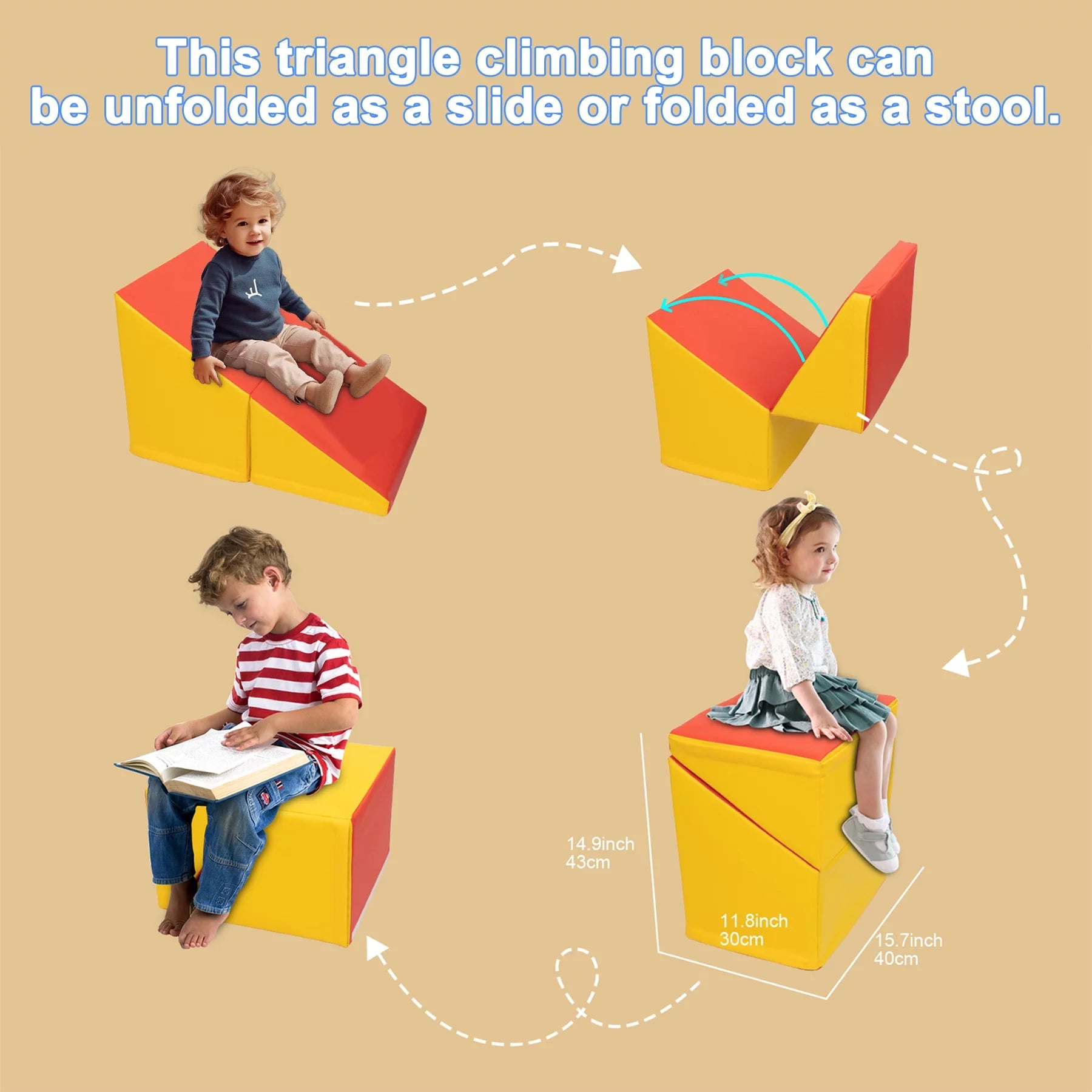Kids Climbing Toys for Toddlers 1-3, Soft Foam Blocks Indoor Playset V685