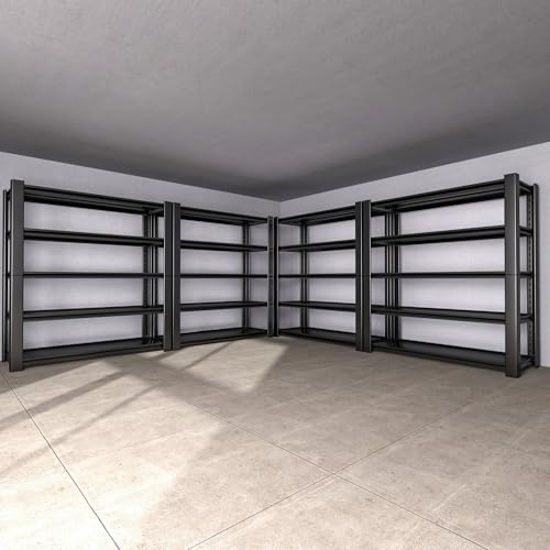 Heavy Duty Garage Shelving Unit, 5-Tier Adjustable Metal Storage Rack Y532