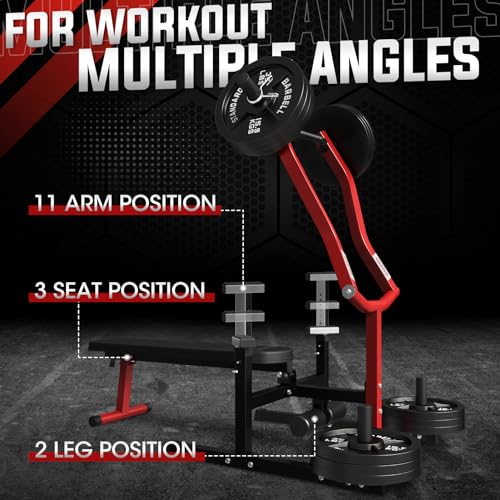 Chest Press Machine with Adjustable Bench for Home Gym Y83811