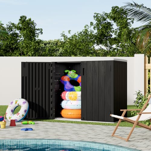 Outdoor Vertical Storage Shed, 57 Cu.ft, Waterproof, Lockable, Brown G868262