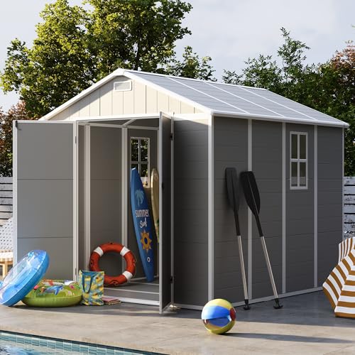 Outdoor Storage Shed 6 x 6 FT Resin Garden Shed with Lockable Door U891