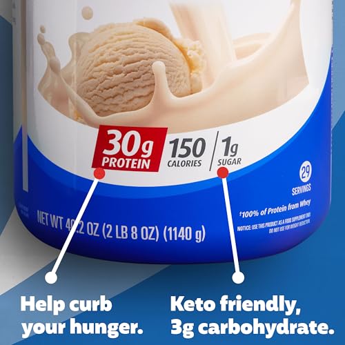 Vanilla Milkshake Protein Powder, 30g Protein, 1g Sugar, 17 Servings W26910