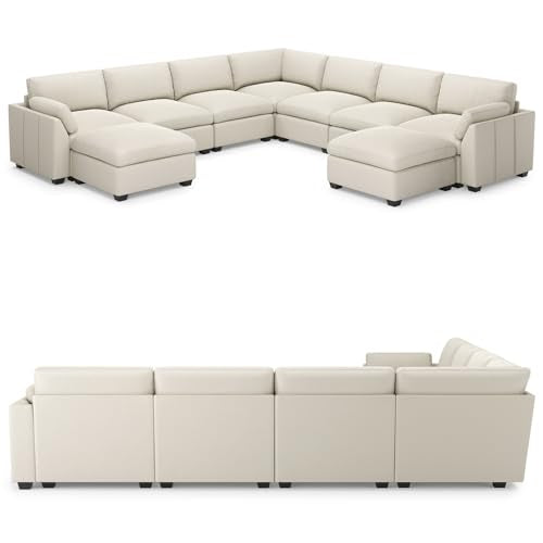 Extra Large Modular Sectional Sofa, 4-Seater L Shaped Couch, Velvet Convertible for Living Room L139