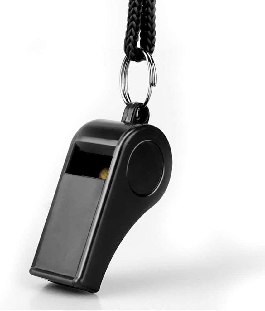 3 Packs Plastic Sports Whistles with Lanyard, Loud Crisp Sound B409