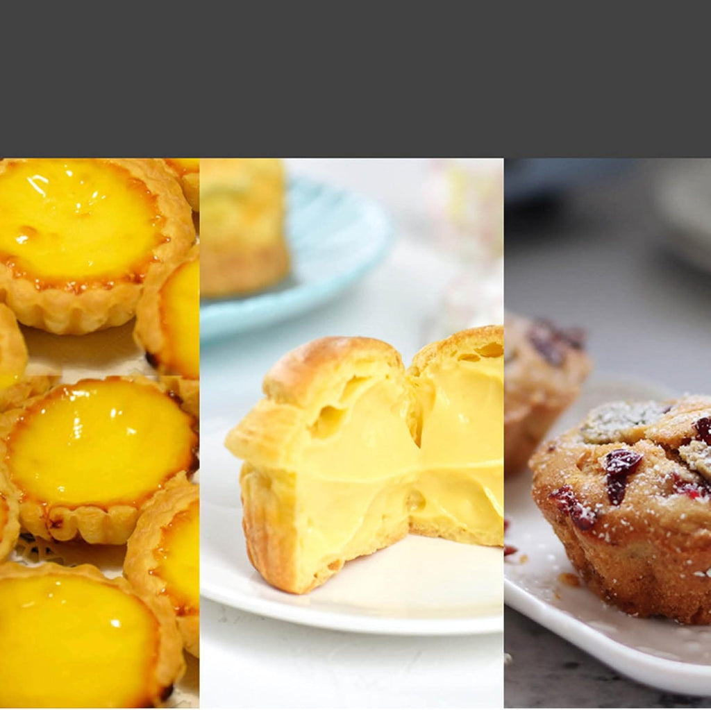 6 pcs 3" Mini Tart Pans Removable Bottom, Carbon Steel Baking Tool I38034