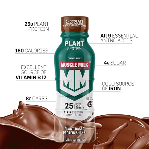 Plant Based Protein Shake, Vanilla Caramel, 11.16 Fl Oz (Pack of 12) Q159330