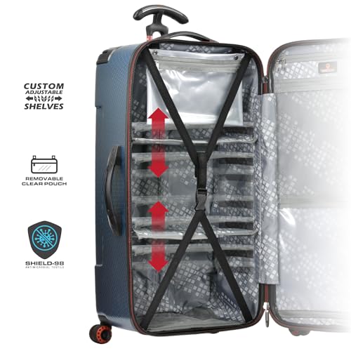 Hardside Polycarbonate Suitcase with Spinner Wheels, 30" Trunk Luggage R56118